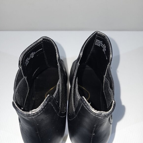 NEW Cole Haan Jones Ankle Bootie Womens 9.5 Black Leather Peep Toe Heel Shootie - Picture 9 of 13